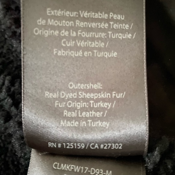 Brand new Mackage shearling coat with leather belt - Picture 5 of 11